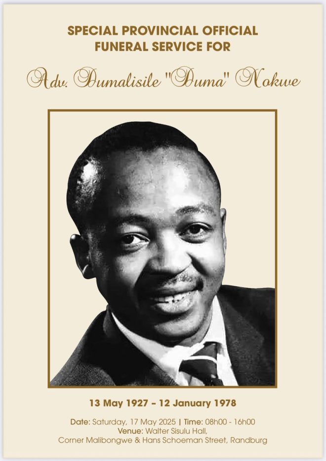 Death of Advocate “Duma” Nokwe, Freedom Fighter, at Age 50FreedomWasNotFreeANCSGDumaNokweThunderReturnsHome