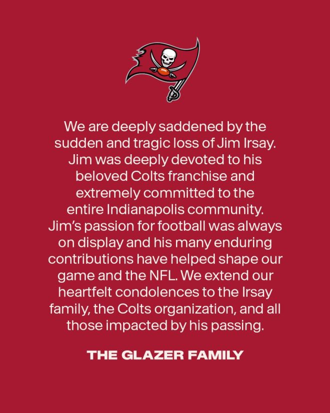 Death of Jim Irsay: Condolences to Colts & Irsay Family
