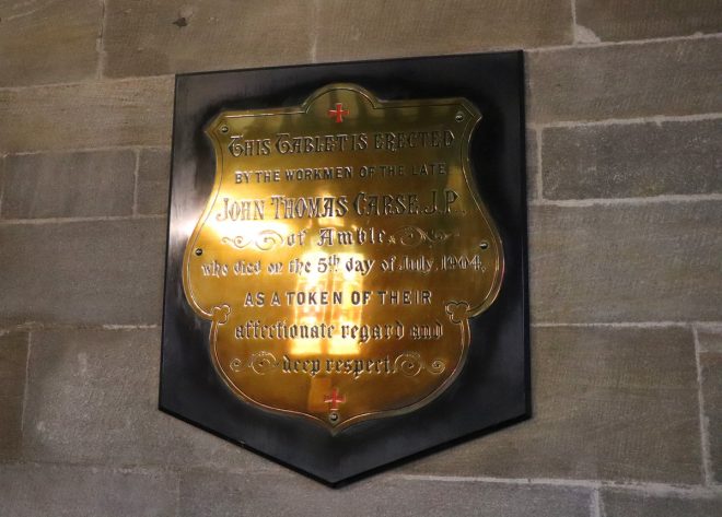 Death of John Thomas Carse J.P. Shocks Amble Community
