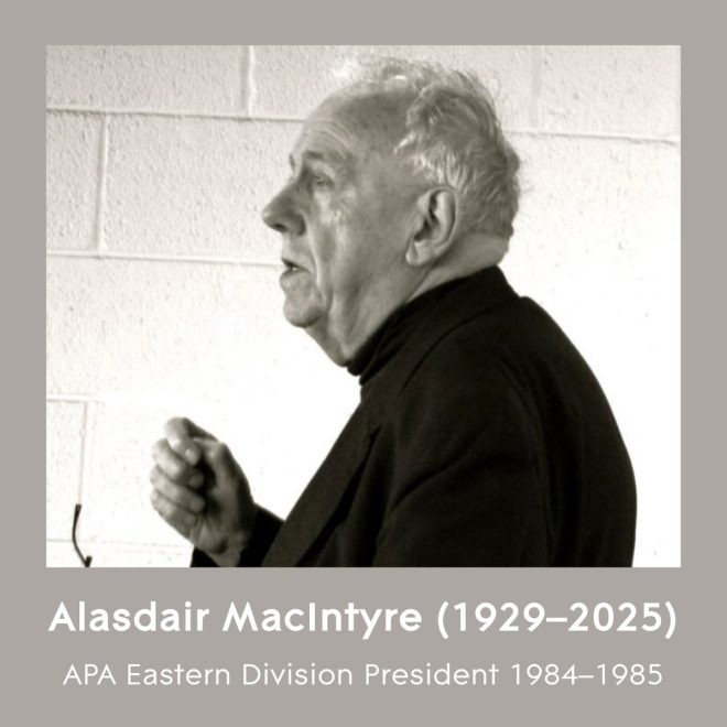 Death of Professor Alasdair Chalmers MacIntyre (1929–2025)