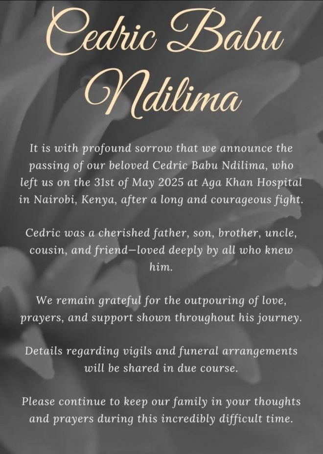 Death of Vice Chairman Cedric Babu: A Great Loss to Us All