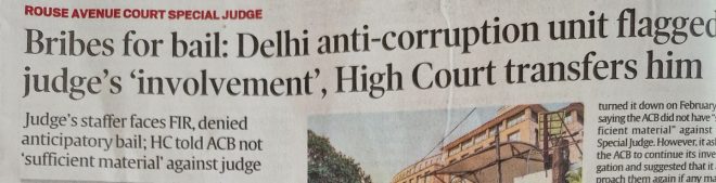 Delhi Judge Flagged for Bribery: Justice or a Cover-Up? — Judicial corruption in Delhi, Bail bribery scandal 2025, ACB investigation into judges