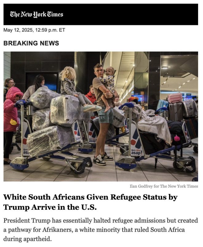 Democrats finally found refugees they oppose: White families getting slaughtered in South Africa.