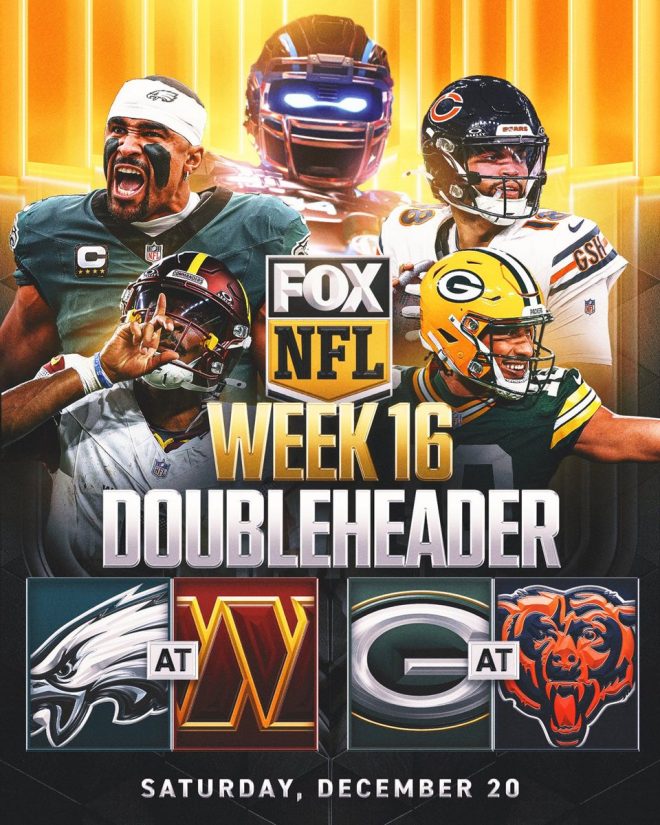 FOX's Shocking Week 16 Doubleheader: Eagles vs. Commanders!
Packers and Bears Clash in Controversial Showdown This Saturday!