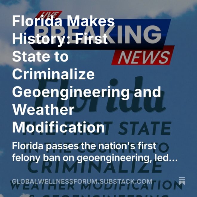 Florida's Shocking Move: First State to Ban Geoengineering Felony!
