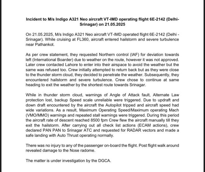 Indigo's Hailstorm Escape: Pakistan's Refusal Sparks Outrage! — Indigo Airline Emergency Landing, Lahore Air Traffic Control Controversy, India Pakistan Aviation Incident 2025