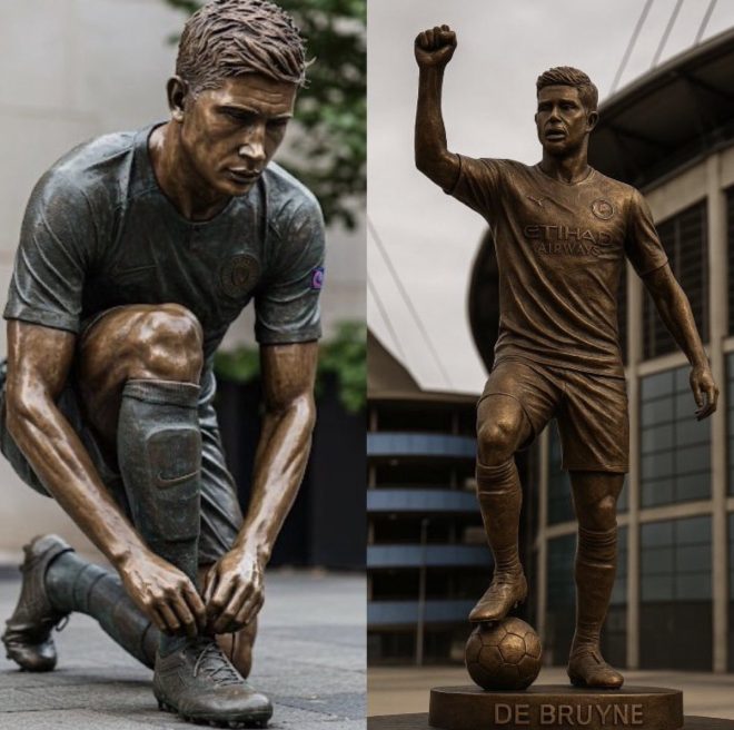 🚨 Manchester City Sparks Controversy with Kevin De Bruyne Statue Plan at Etihad Stadium! 🔥🏟️ — Kevin De Bruyne monument, Manchester City sculpture, Etihad Stadium statue