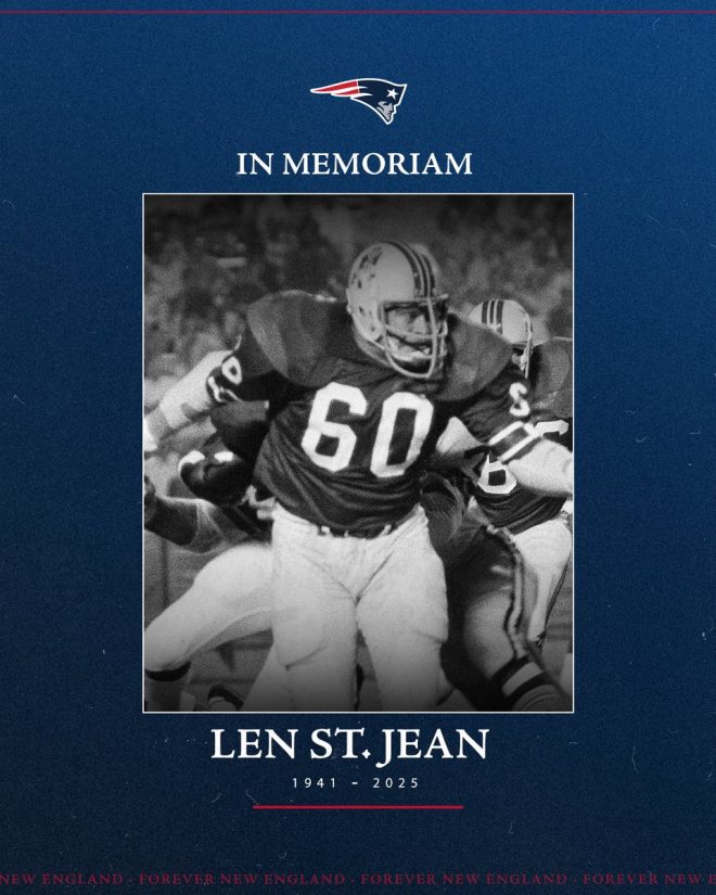 New England Patriots Mourn the Death of Len St. Jean