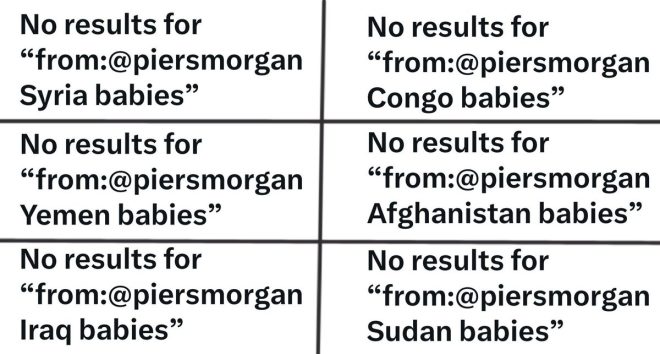 Piers Morgan's Selective Sympathy Sparks Outrage: Babies in Gaza Get Attention, But What About the Millions Killed in Congo, Syria, Sudan, Yemen, Iraq, and Afghanistan? π€ β Piers Morgan controversy, Gaza babies, global conflict victims