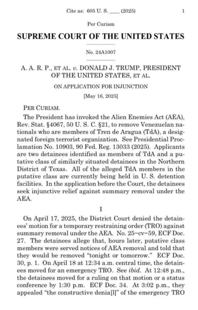 SCOTUS Betrays Trump: Criminal Gang Members Protected from Deportation!