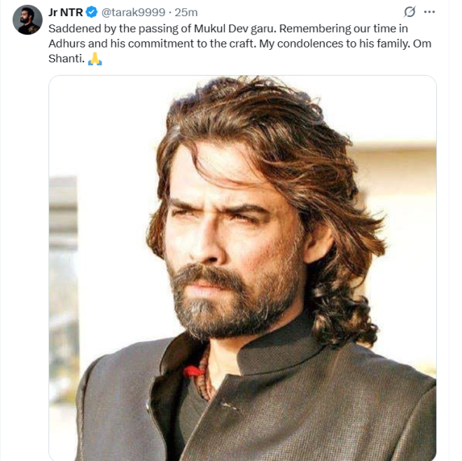 Saddened by the passing of Mukul Dev - @tarak9999: Death