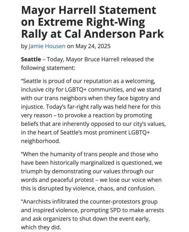 Seattle Mayor Condemns Christians After Violent Park Clash! — Seattle mayor statement, public park worship event, Antifa violence Seattle