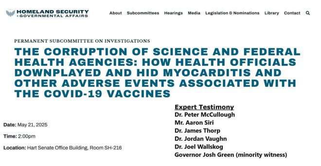 Senate Hearing Sparks Outrage: COVID Vaccine Myocarditis Debate!