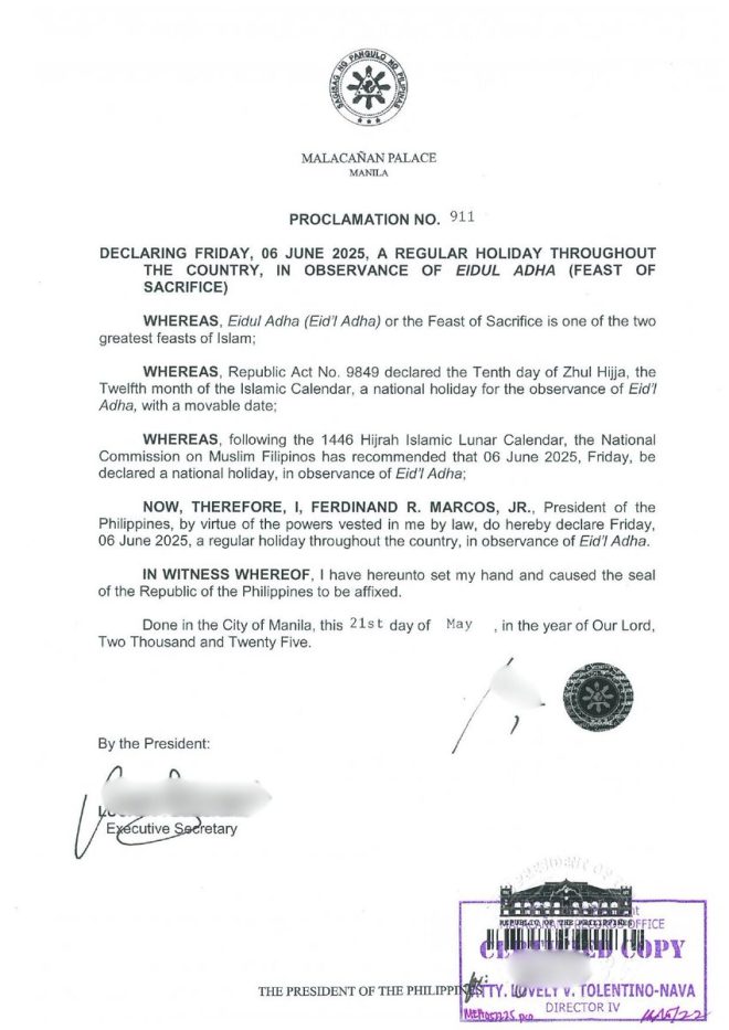 Shock Decision: Marcos Declares June 6 Holiday for Eid’l Adha! — Eid'l Adha holiday 2025, Philippines national holidays 2025, President Marcos Jr. Eid announcement