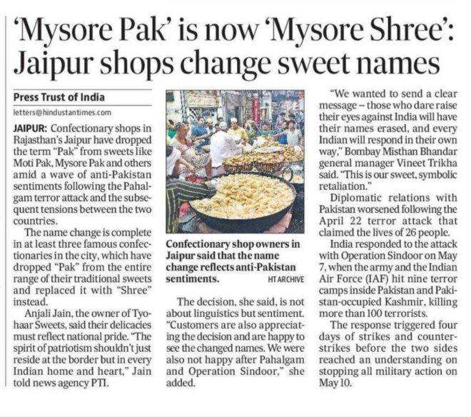 Shock in Jaipur: Iconic Sweet Dish Renamed, Ranganathan Reacts! — Sad Update on Jaipur Sweets, Emotional Announcement for Sweet Lovers, Mysore Shree Delights at JD Summit 2025
