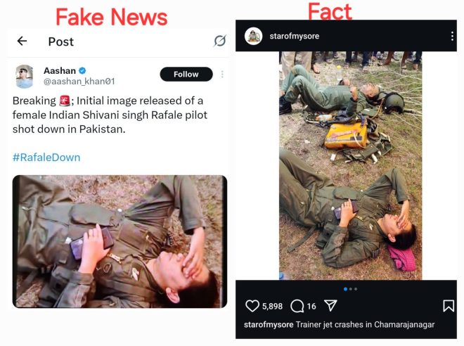 Shocking Fake News: IAF Pilot Captured? Photo of Bhumika Misused!