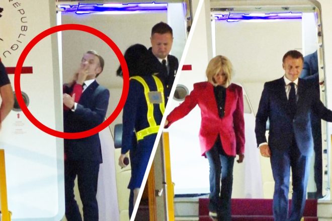 Shocking Moment: Macron Smacked by Wife Upon Vietnam Arrival! —  Macron Vietnam visit controversy, French President viral moments, public reactions to Macron's wife