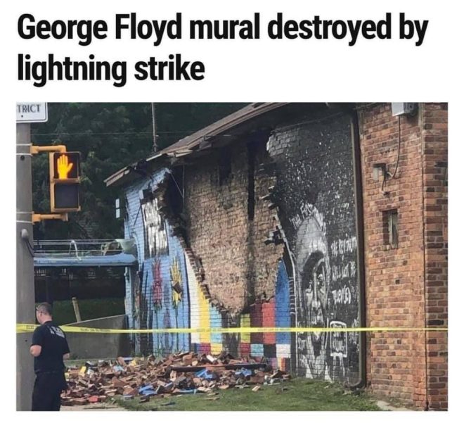 Shocking Twist: George Floyd Mural Struck by Lightning! — social justice movements, murals as memorials, lightning strike events 2025