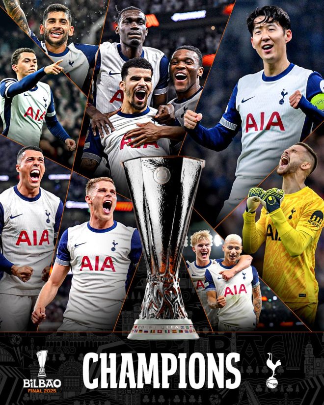 "Shocking Twist: Tottenham Crowned Europa League Champs in Controversial Victory #UELfinal" — Tottenham Europa League victory, Spurs triumph in Europe, London club wins UEL