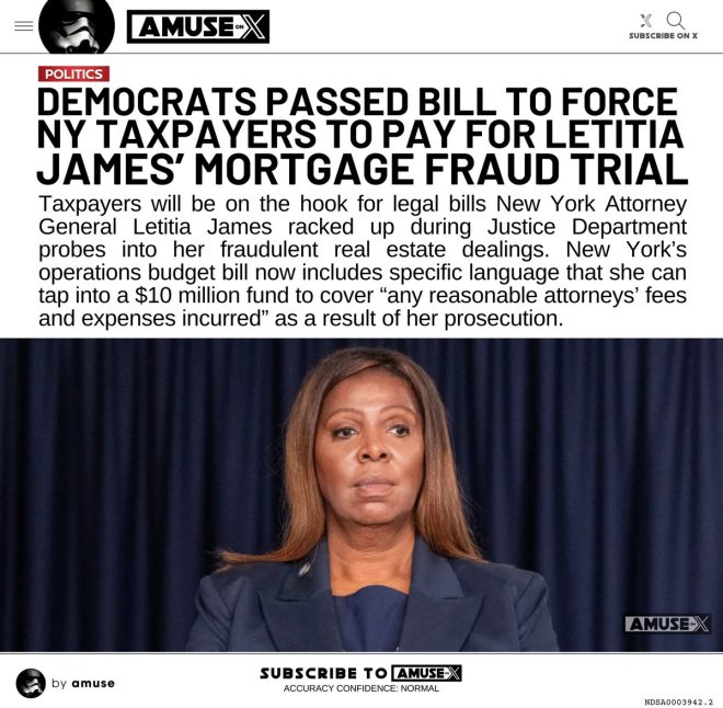 Taxpayers Footing Bill for AG James' Mortgage Fraud Defense?
