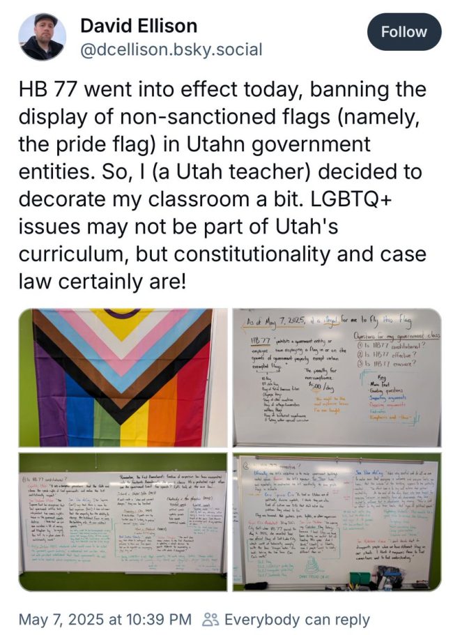 Teacher Defies Law with Pride Flag: Should He Be Fired? — classroom political activism, teacher protests against bans, education and free speech 2025