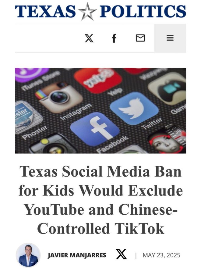 Texas Bill to Ban Kids from Social Media Sparks Outrage!
Why the TikTok and Google Exemption? Is CCP Behind It? — Texas social media bill 2025, ban kids social platforms, digital identity requirements for minors