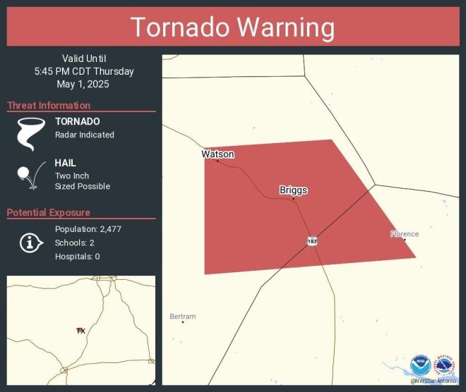 🚨 Tornado Threat in Texas: Schools at Risk, Hail Expected!