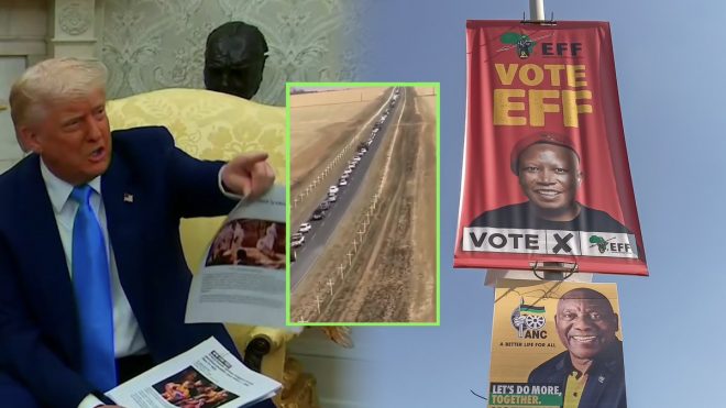 "Trump Exposes Media Cover-Up of White Farmer Killings in South Africa - Shocking Revelation Unfolds Live on TV!" — Trump, South Africa, targeted killings
media cover-up, White farmers, narrative
President Ramaphosa, live TV, confront