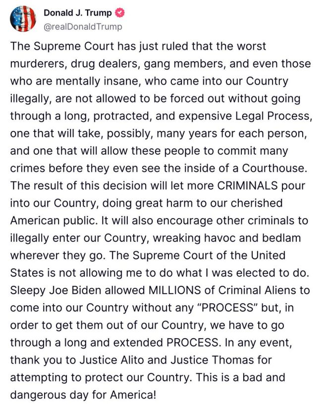 Trump Rages as SCOTUS Blocks Deportation of Venezuelan Criminals!