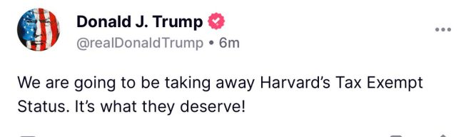 Trump Threatens Ivy League Tax Exemptions: "They Deserve It!"