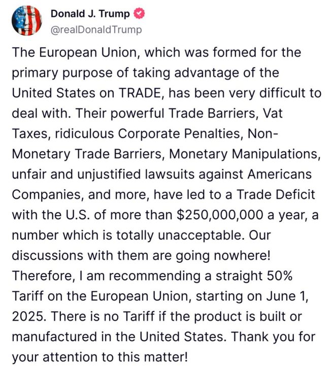 Trump's Shocking 50% Tariff on EU: Economic Chaos Ahead? — Trump EU tariff news, 2025 trade war updates, European Union import duties