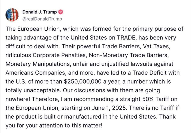 Trump's Shocking 50% Tariff on EU: Economic Warfare Ahead? — Trade War Update, EU Tariff Impact 2025, Trump Economic Policy Changes