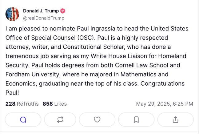 Trump's Shocking Choice: 29-Year-Old Election Denier as Counsel! — Trump Office of Special Counsel, Paul Ingrassia nomination 2025, election denial podcast host