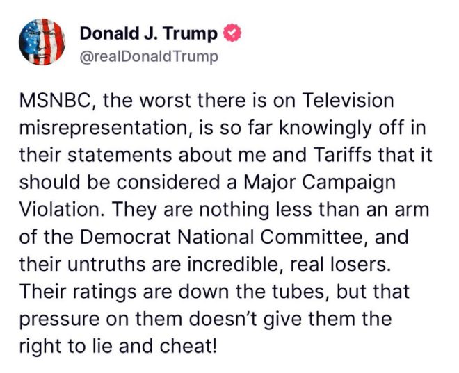 Trump's Shocking Claim: MSNBC Is a Tool for the DNC!