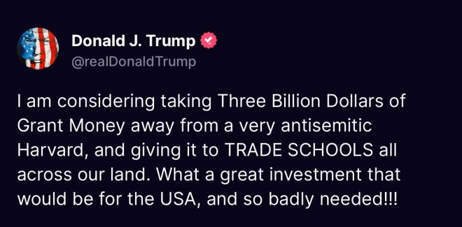 Trump's Shocking Move: $3B from Harvard to Trade Schools? — Vocational Education Funding, Trump Trade School Initiative, Harvard Financial Controversy