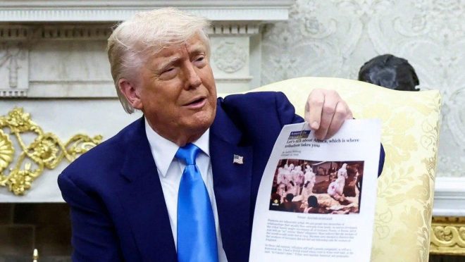 Trump's Shocking Photo Claim: Evidence Misleadingly Linked to Africa — Trump South Africa photo controversy, white genocide claims misinformation, Democratic Republic of Congo image misattribution