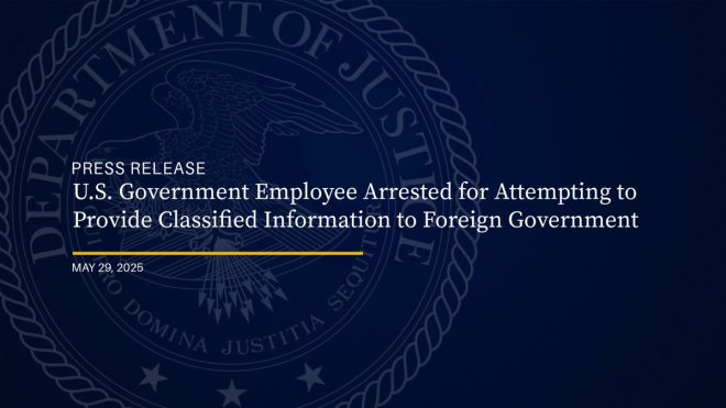 U.S. Government Employee Arrested: Espionage Plot Uncovered! —  U.S. Intelligence Leaks, National Security Breach 2025, Government Espionage Charges
