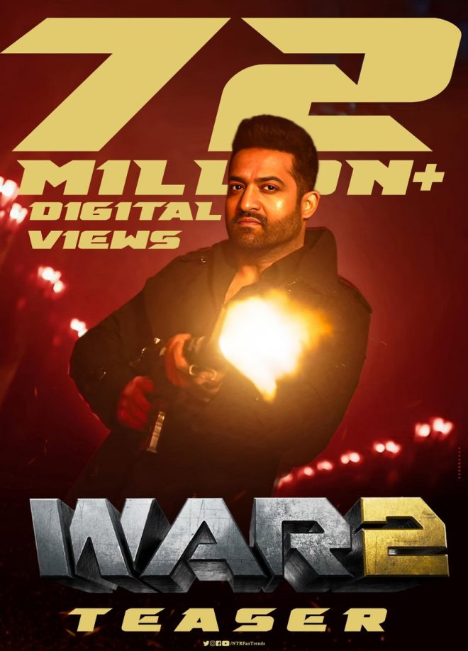 WAR2 Teaser Blows Up: 72M Views in 24 Hours! Is It Too Much? — WAR2 Teaser Views, YRF Spy Universe, Blockbuster Movie Trailers