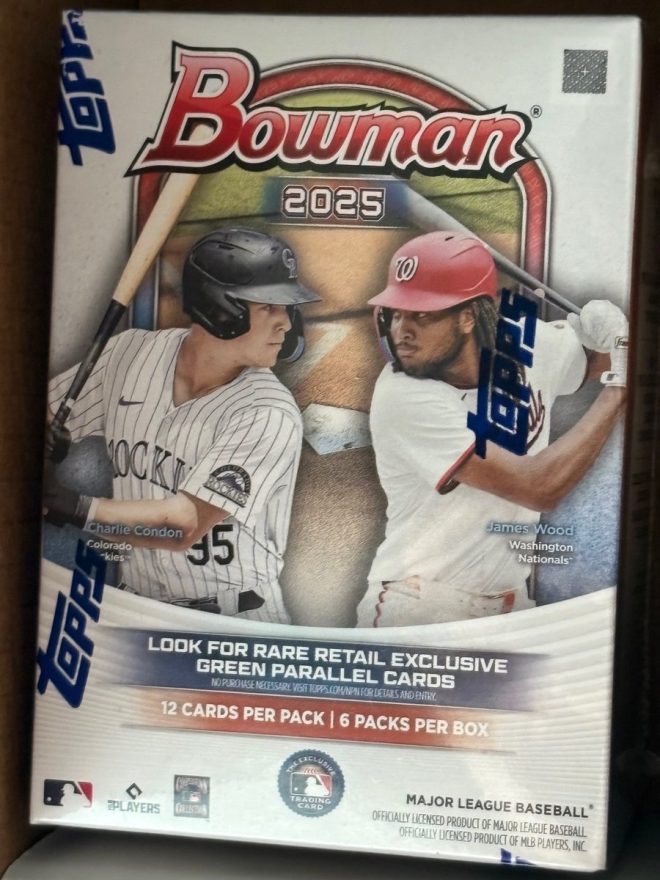 "Win a 2025 Bowman Baseball Box! Shocking Rules Inside!" — Baseball card giveaway, Win Bowman blaster box, Hobby sports contest