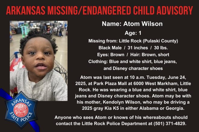 1-Year-Old Atom Wilson Missing: Where is Little Rock's Baby? — Arkansas Child Safety Alert, Missing Child Alert Arkansas, Endangered Youth Arkansas