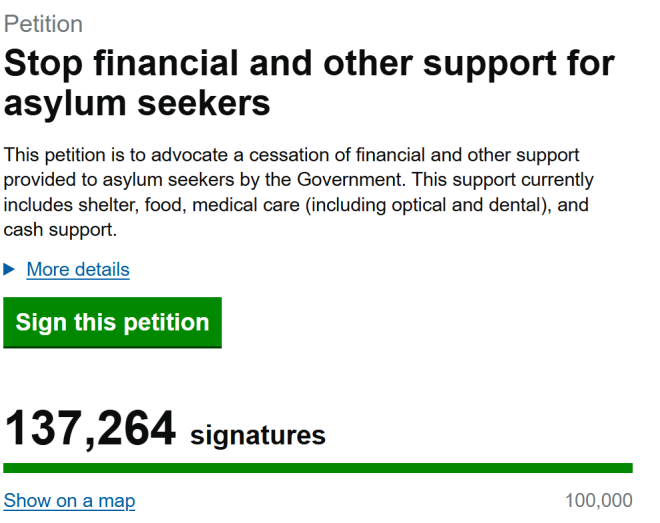 137,000 Signatures in 24 Hours: Is Asylum Support Ending? — asylum seeker support petition, UK parliament asylum debate, British public opinion on immigration