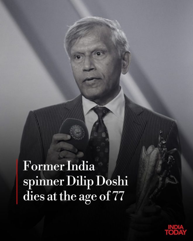 Death of Former India Spinner Dilip Doshi at Age 77