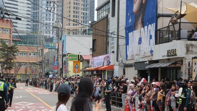ARMYs Storm HYBE: A Day of Discharge or Dissent? — ARMYs celebration event 2025, HYBE building fan gathering, K-pop idols discharge celebration