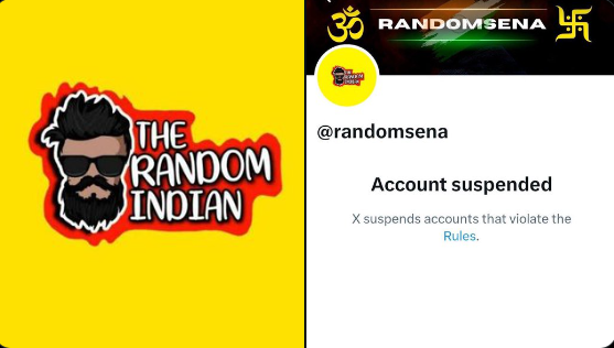 Account Suspension: Censorship or Justice for Hindus? — Account suspension of Hindu advocates, Support for suspended Hindu activists, Bring back Randomsena 2025