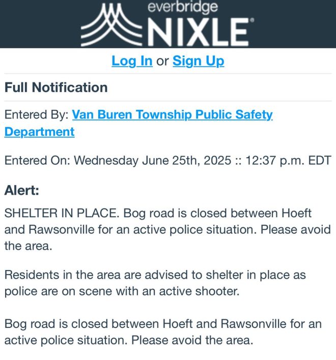 Active Shooter Alert: Van Buren Residents on Edge! — active shooter alert Van Buren Township, Michigan public safety news, residents shelter in place emergency response, Van Buren Township safety updates 2025