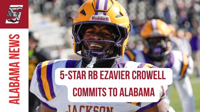 BREAKING: 5⭐️ RB Ezavier Crowell Shocks Fans with Alabama Commitment! — Top Football Commitments, Elite RB Prospects 2025, Alabama Crimson Tide News