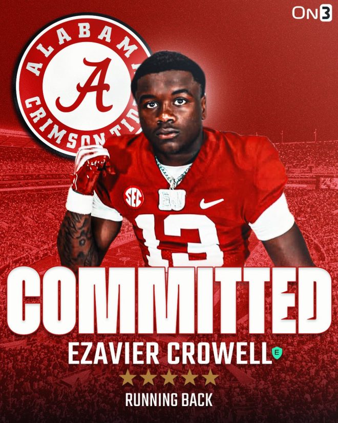 BREAKING: 5-Star RB Crowell Shocks Fans with Alabama Commit! — 5-star running back commitment, Alabama football recruiting news, top high school football prospects 2025