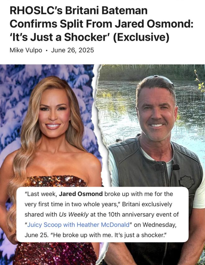 "π¨ BREAKING π¨ Britani Bateman shocks fans with split from Jared - #RHOSLC new season details revealed!" β Britani Bateman breakup news, Real Housewives of Salt Lake City season premiere date