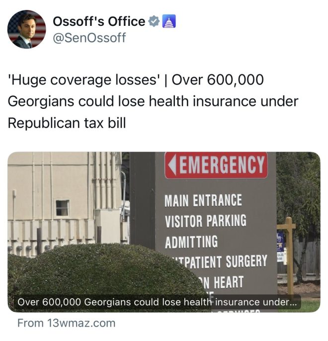 BREAKING: Jon Ossoff reveals GOP tax bill will strip healthcare from hundreds of thousands in Georgia! #HealthcareCrisis — Republican healthcare crisis, Georgia healthcare bill, Jon Ossoff reveals healthcare disaster