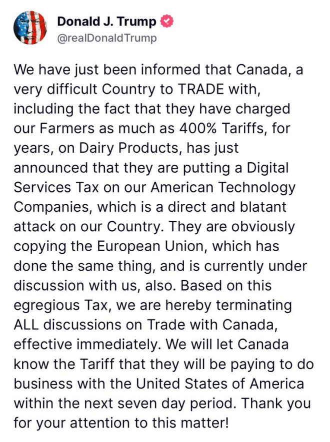 🚨BREAKING: President Trump halts trade talks with Canada - What does this mean for North American economy? 🤯 #TradeWar — President Trump cancels trade negotiations, Canadian trade talks halted, Trump ends trade discussions with Canada